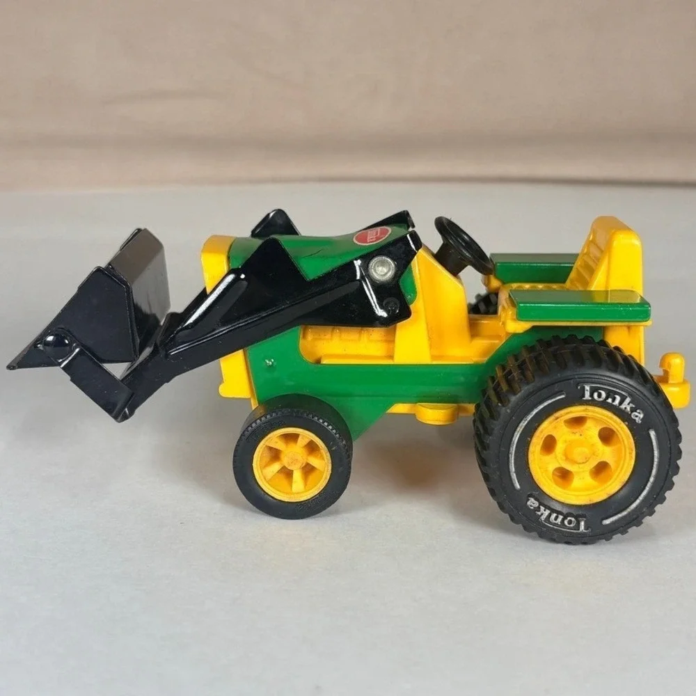Vintage Tonka Front Loader Tractor 1970s Green Diecast Construction‎ Toy Vehicle